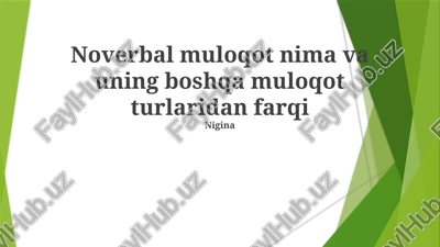 noverbal muloqot — PPTX