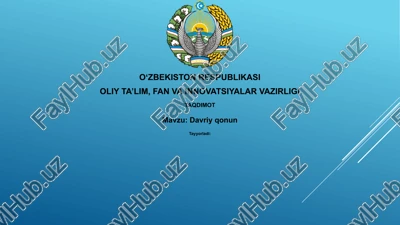 davriy qonun — PPTX