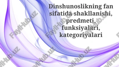 diniy tadqiqotlar — PPTX