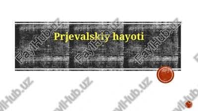 prjevalskiy otining (equus ferus przewalskii) ko'payishi — PPTX