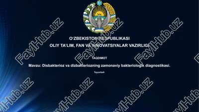 disbakterioz va disbioz — PPTX