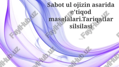 sufiylik e'tiqodi tabiati — PPTX