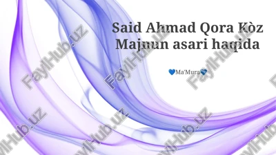 majnun asari haqida — PPTX