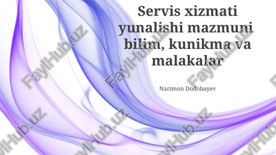 servis xizmati yunalishi — PPTX