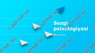 sezgi psixologiyasi — PPTX