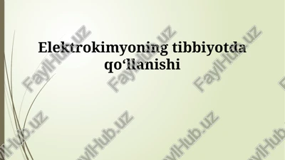 elektrokimyoviy biosensorlar — PPTX