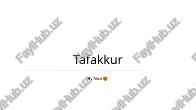 tafakkur — PPTX