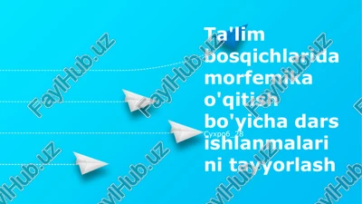 morfologiya ta'limining asosiy printsiplari — PPTX