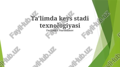 ta'limda keys stadi texnologiyasi — PPTX