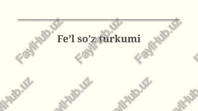 so'z turkumlari — PPTX
