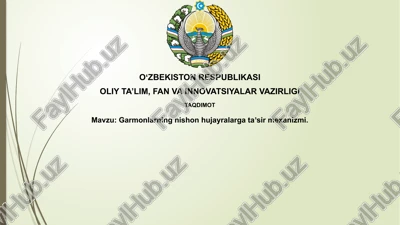 garmonlar va nishon hujayralar — PPTX