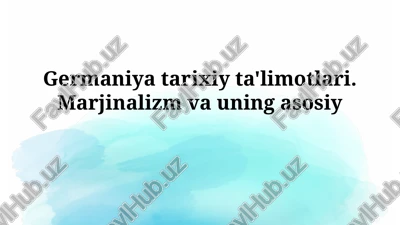 nemis tarixiy maktabi — PPTX