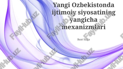 ijtimoiy himoya islohotlari — PPTX