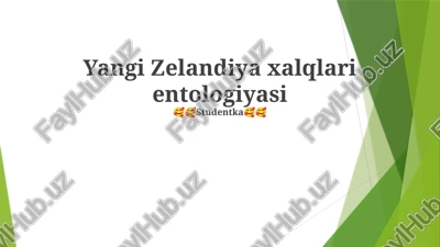 yangi zelandiya xalqlari entologiyasi — PPTX