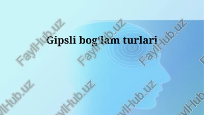 gipsli bog'lam turlari va materiallari — PPTX