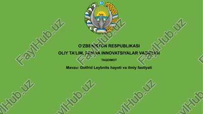 gotfrid leybnitshayoti va ilmiy faoliyati — PPTX