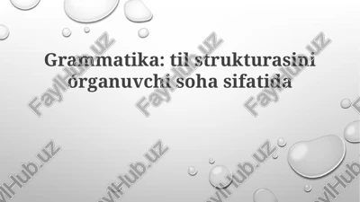 grammatika:tilstrukturasiniórganuvchisohasifatida — PPTX