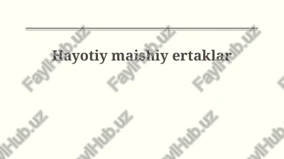 maishiy ertaklar — PPTX