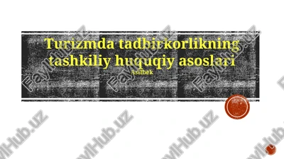 turistlikdagi intellektual mulkiy huquqlar — PPTX