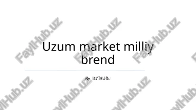 uzum market — PPTX