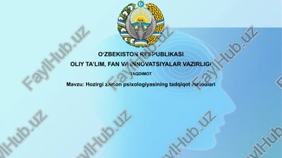zamonaviy psixologiyada tadqiqot usullari — PPTX