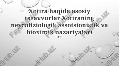 xotira kodlashining o'ziga xoslik prinsipi (tulving) — PPTX