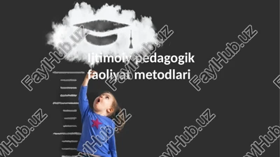 ijtimoiypedagogik faoliyat metodlari — PPTX