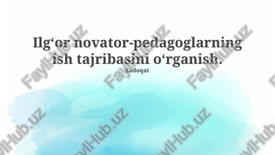 innovatsion o'qituvchilarning biografiyasi va kasbiy yo'li — PPTX