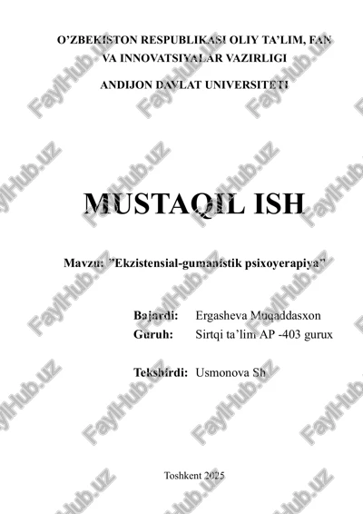 ekzistensial-gumanistik psixoterapiya — PDF