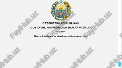 interferonlar va sitokinlar — PPTX