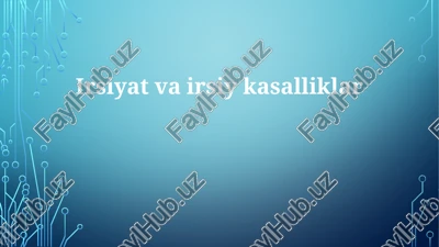 irsiyatvairsiykasalliklar — PPTX