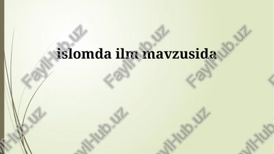 bilimning ahamiyati va fazilatlari — PPTX