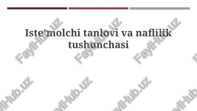 iste'molchitanlovivanafliliktushunchasi — PPTX