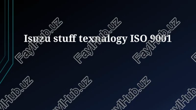 isuzu's technology & quality commitment — PPTX