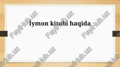 iymon kitobiga kirish — PPTX