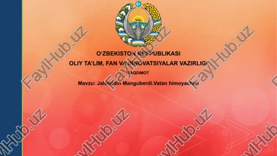 jaloliddin manguberdi: tug'ilishi va hokimiyatga ko'tarilishi — PPTX