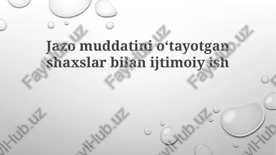 mahkumlarga ijtimoiy yordam — PPTX