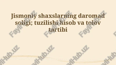 daromad solig'i — PPTX
