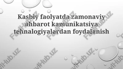 zamonaviy akt — PPTX