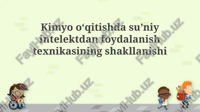 sun'iy intellekt va kimyo — PPTX