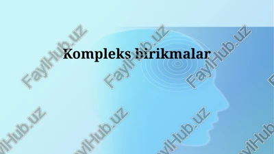 kompleks birikmalar — PPTX
