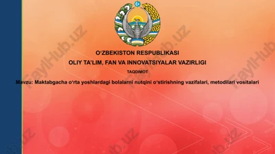nutqni rivojlantirishning vazifalari, metodlari va vositalari — PPTX
