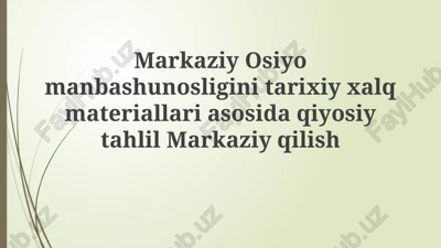 folklorning manbashunosligi — PPTX
