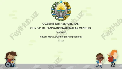 qadimgi sharq tibbiyoti — PPTX