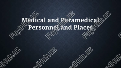 healthcare heroes: roles and responsibilities — PPTX