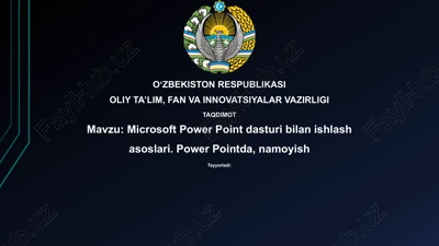 microsoft power pointdasturibilanishlashasoslari — PPTX