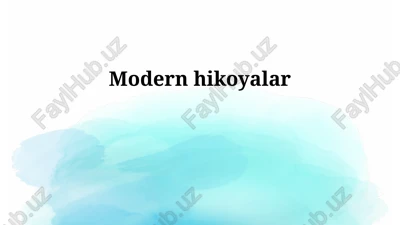 zamonaviy hikoyalar — PPTX