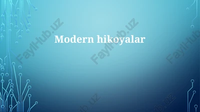 zamonaviy hikoyalar — PPTX