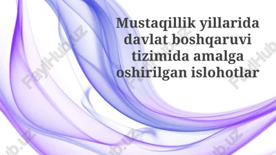 davlat xizmati islohoti — PPTX