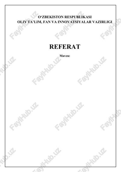 fazoviy muvozanat — DOCX